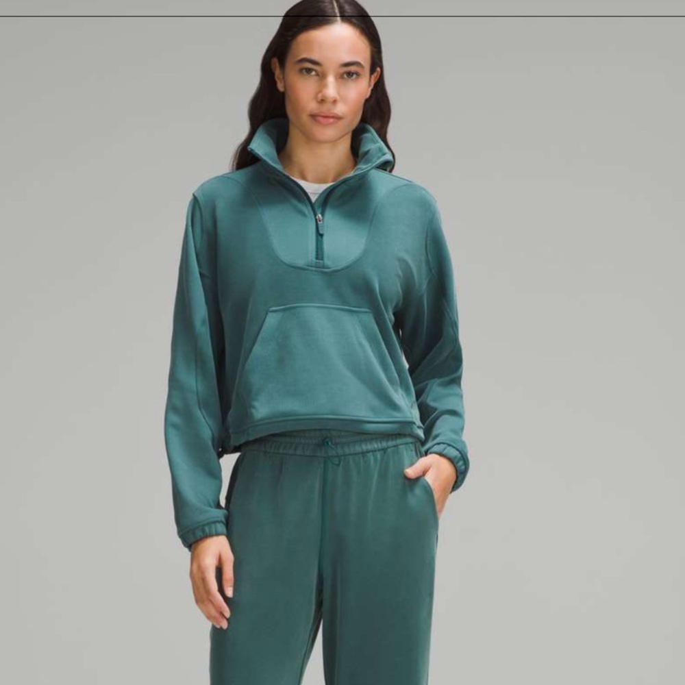 Lululemon Athletica Brushed Softstreme Ribbed Half Zip Jacket LIKE NEW - Picture 14 of 14